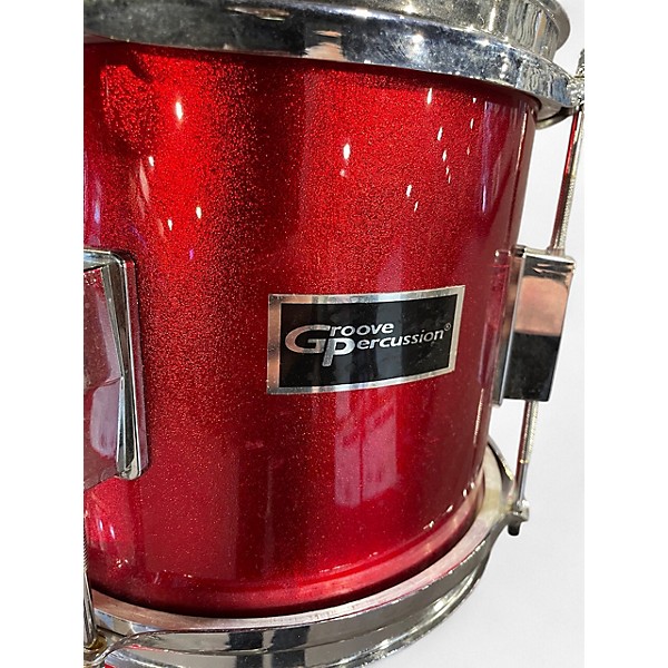 Used Groove Percussion 5 Piece 5 Piece Junior Kit Red Metallic Drum Kit