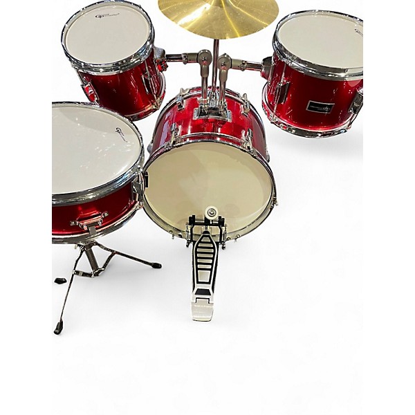 Used Groove Percussion 5 Piece 5 Piece Junior Kit Red Metallic Drum Kit