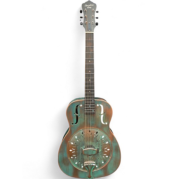 Used Recording King swamp dog Distressed Vintage Green Acoustic Guitar