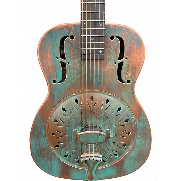 Used Recording King swamp dog Distressed Vintage Green Acoustic Guitar