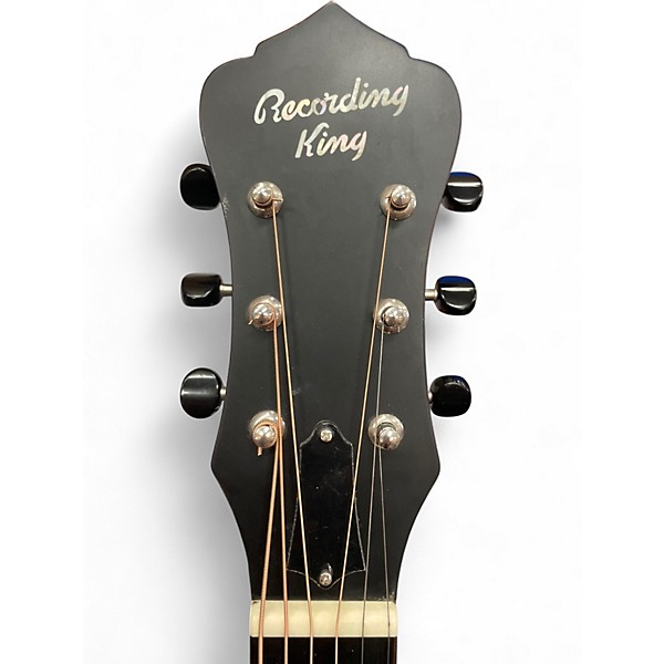 Used Recording King swamp dog Distressed Vintage Green Acoustic Guitar
