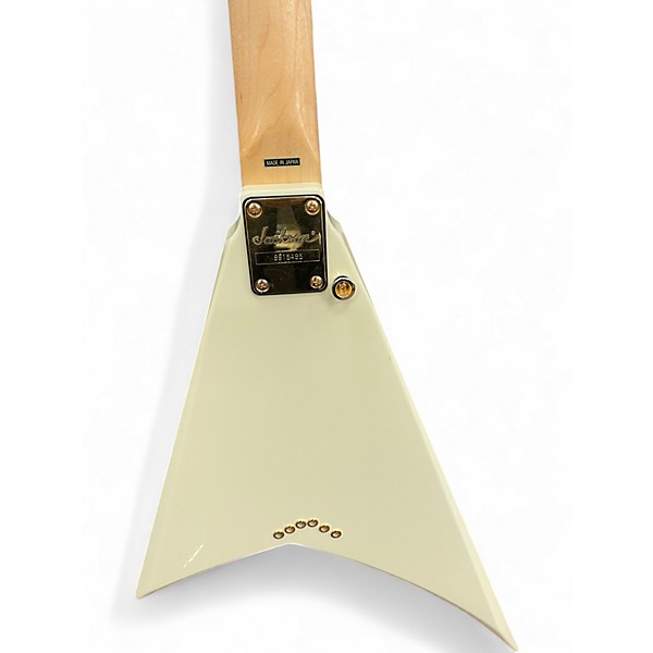 Used Jackson RR3 Randy Rhoads IVORY WITH BLACK PIN STRIPES Solid Body Electric Guitar