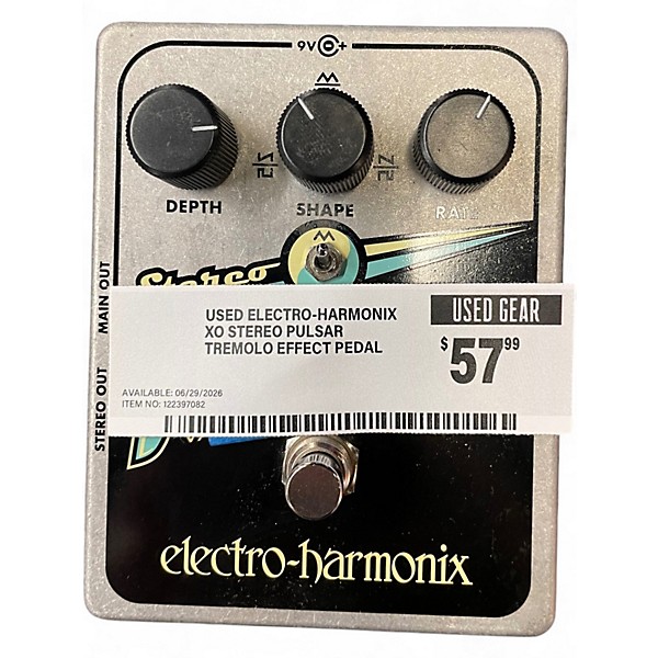 Used Electro-Harmonix XO Stereo Pulsar Tremolo Effect Pedal