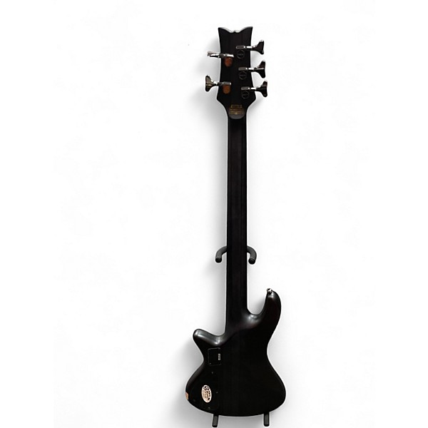 Used Schecter Guitar Research Stiletto Studio 5 String Trans Black Electric Bass Guitar