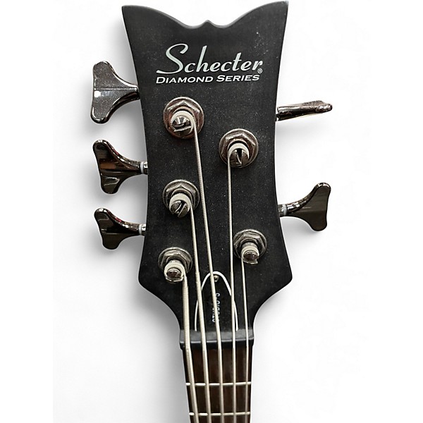 Used Schecter Guitar Research Stiletto Studio 5 String Trans Black Electric Bass Guitar