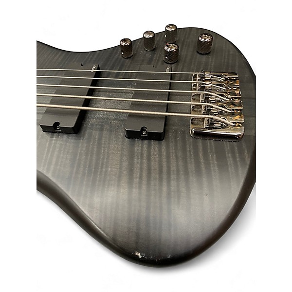 Used Schecter Guitar Research Stiletto Studio 5 String Trans Black Electric Bass Guitar