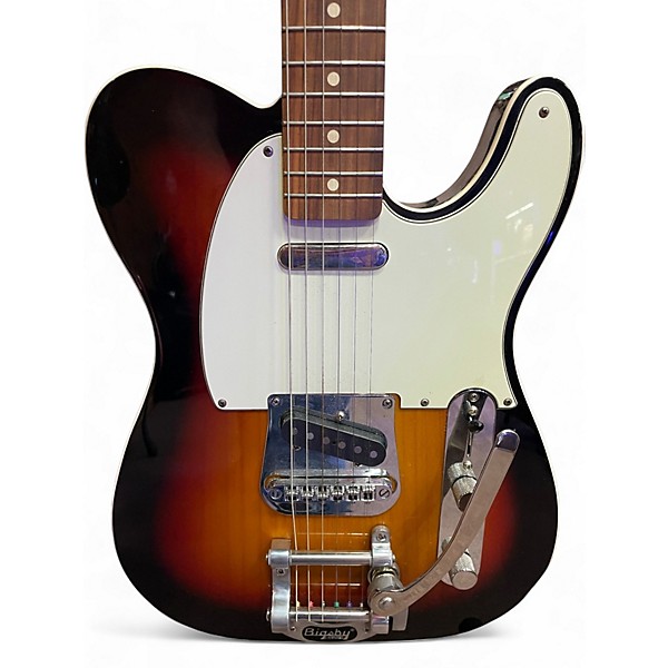 Used Fender TELECASTER CUSTOM 3 Color Sunburst Solid Body Electric Guitar