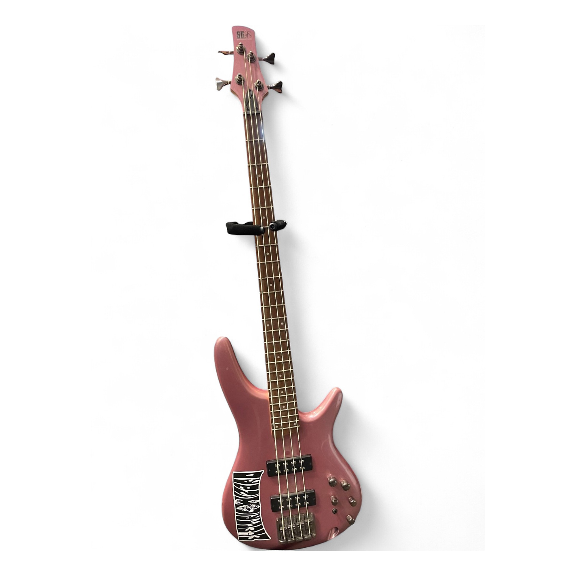 Used Ibanez sr300e metallic rose Electric Bass Guitar metallic