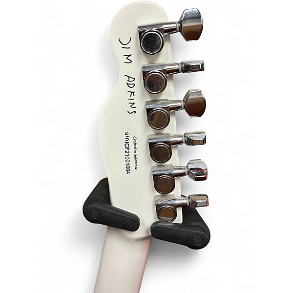 Used 2021 Fender JA90 Jim Adkins Thinline Telecaster WHITER Hollow Body Electric Guitar