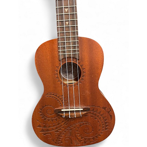 Used Luna Tattoo Concert Natural Ukulele