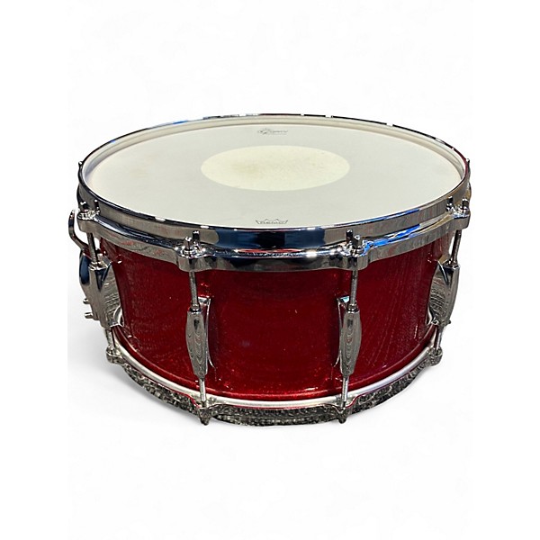 Used Gretsch Drums 14X6.5 USA CUSTOM RED SPARKLE Drum