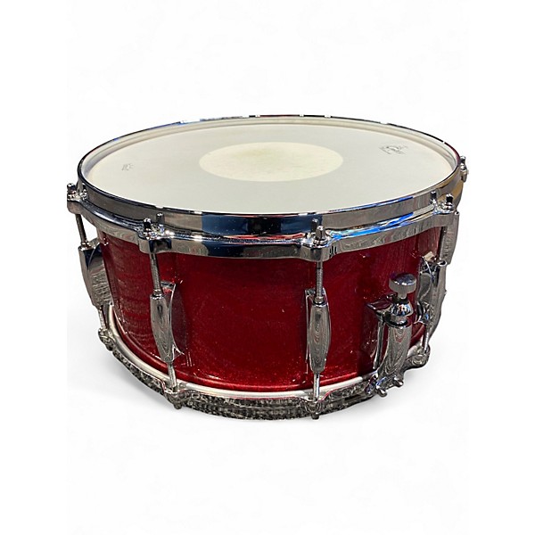 Used Gretsch Drums 14X6.5 USA CUSTOM RED SPARKLE Drum