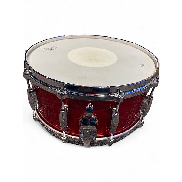 Used Gretsch Drums 14X6.5 USA CUSTOM RED SPARKLE Drum
