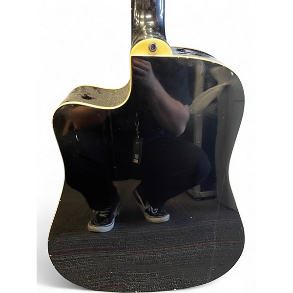 Used Kona K1EBK Black Acoustic Electric Guitar
