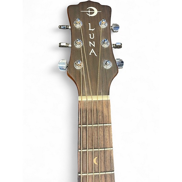 Used Luna Safari Tattoo 3/4 Size Mahogany Acoustic Guitar