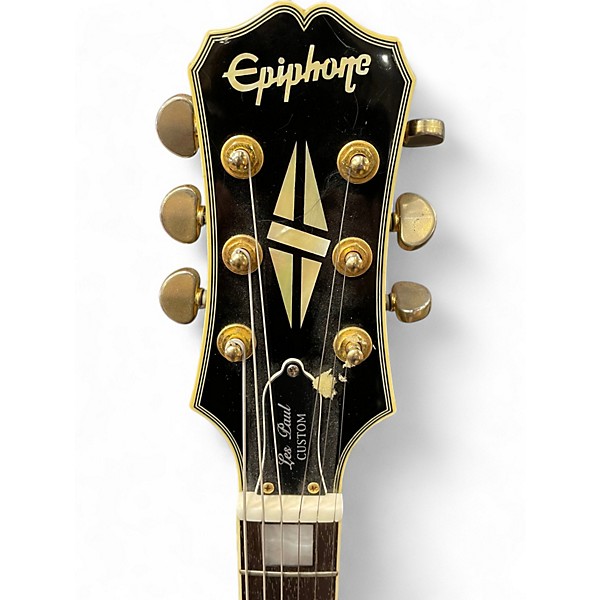 Used Epiphone Les Paul Custom Black Solid Body Electric Guitar