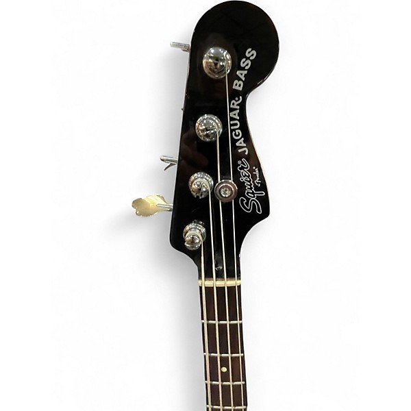 Used Squier Vintage Modified Jaguar Bass Black Electric Bass Guitar