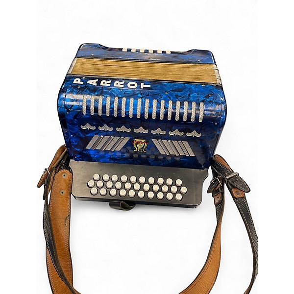 Used Parrot Blue Pearloid Accordion