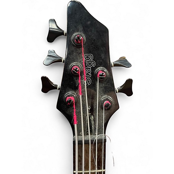 Used Stagg 5 String Bass Black Electric Bass Guitar