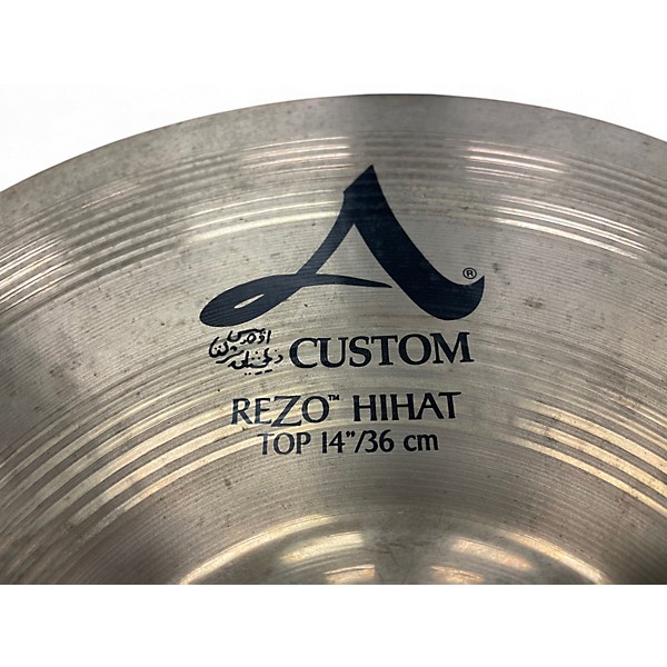 Used Zildjian 14in A Custom Rezo Hi Hat Pair Cymbal