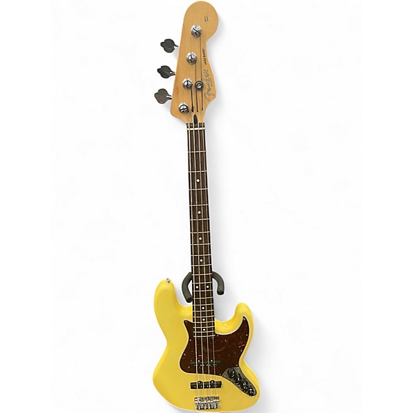 Used Fender Deluxe Active Jazz Bass Cream Electric Bass Guitar