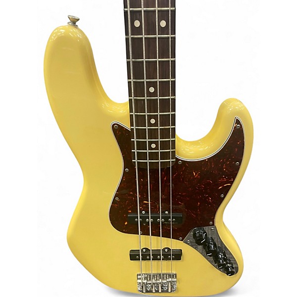 Used Fender Deluxe Active Jazz Bass Cream Electric Bass Guitar