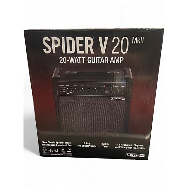Used Line 6 Spider V 20 MkII 20w 1x8 Guitar Combo Amp