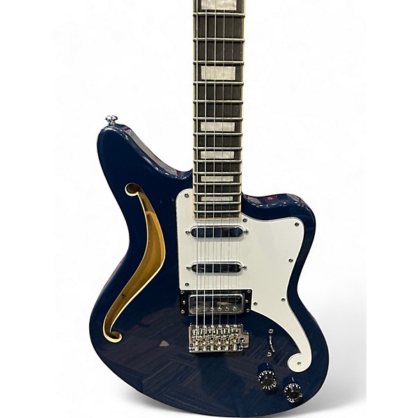 Used D'Angelico Premier Bedford Navy blue Hollow Body Electric Guitar