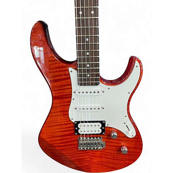 Used Yamaha PAC212VFM TIGER RED Solid Body Electric Guitar