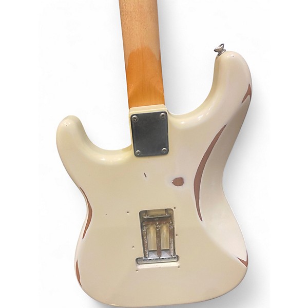 Used Fender Road Worn 1960S Stratocaster Olympic White Solid Body Electric Guitar