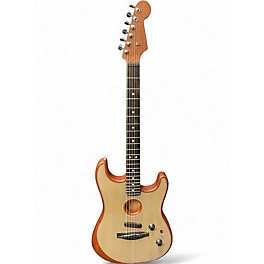 Used Fender American Acoustasonic Stratocaster Natural Acoustic Electric Guitar
