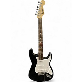 Used Squier Standard Stratocaster Black Solid Body Electric Guitar