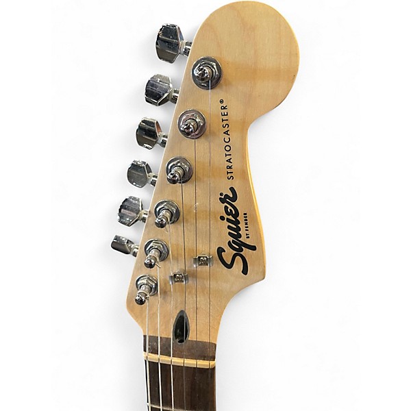 Used Squier Standard Stratocaster Black Solid Body Electric Guitar