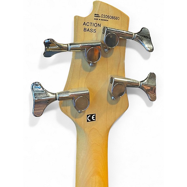 Used Cort Action Bass Natural Electric Bass Guitar