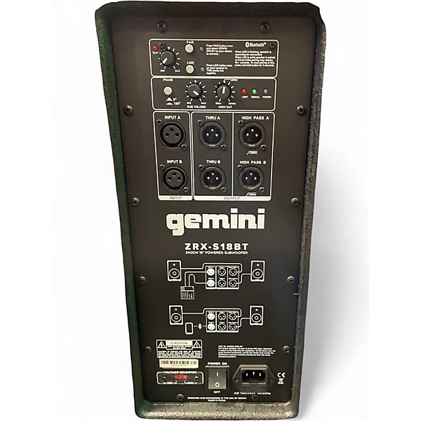Used Gemini ZRX-S18BT Powered Subwoofer