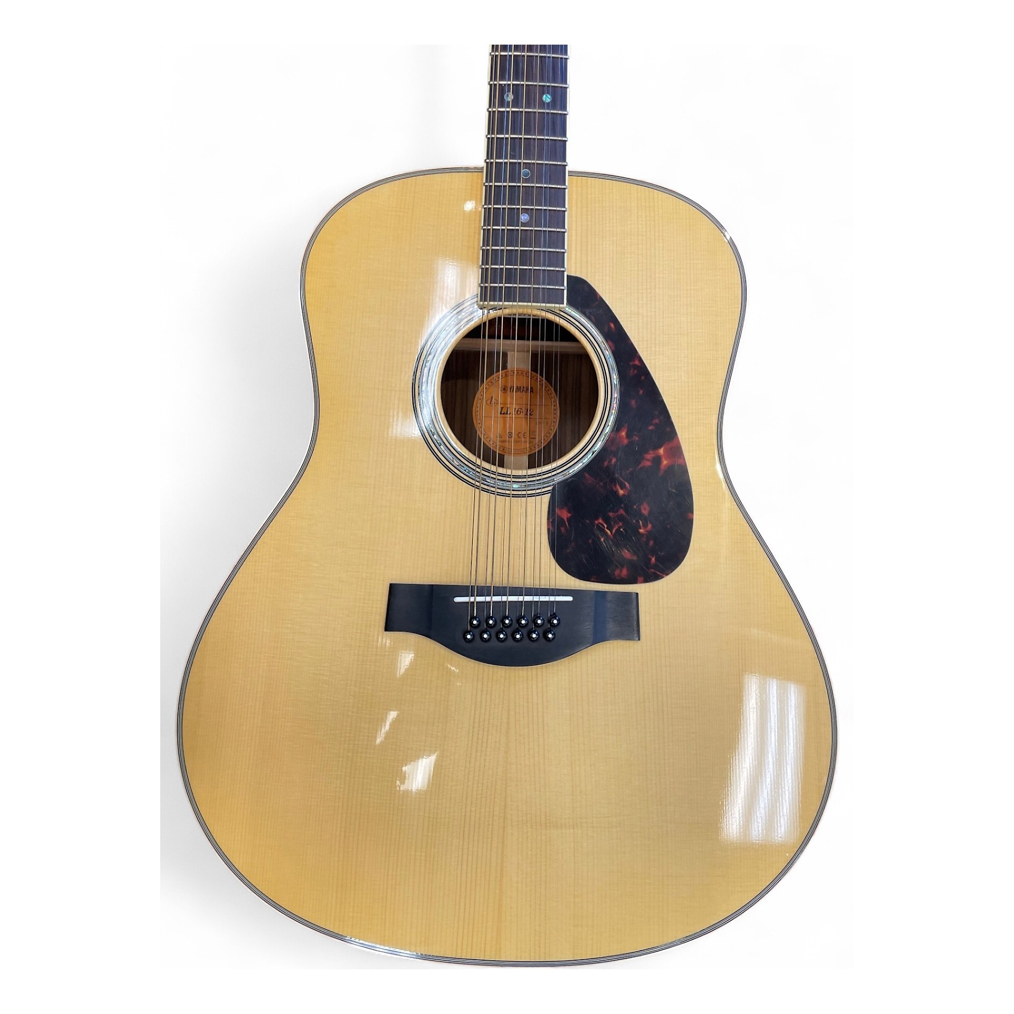 Used Yamaha LL16-12 Natural 12 String Acoustic Electric Guitar