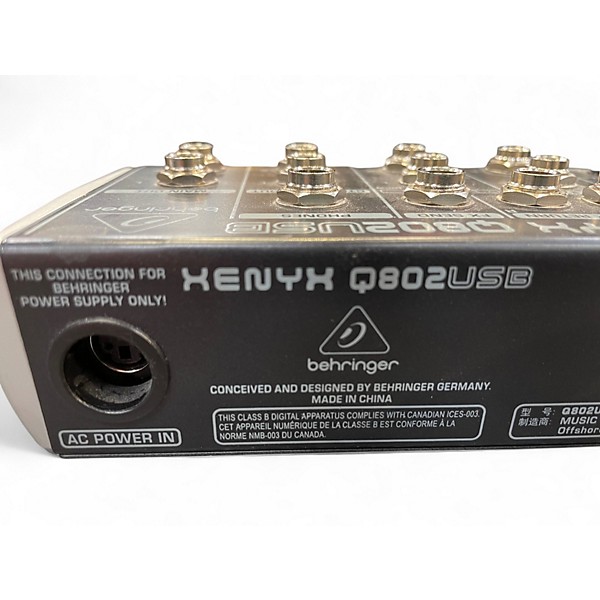 Used Behringer Xenyx Q802USB Unpowered Mixer