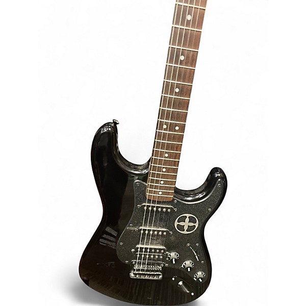 Used Squier Bullet Stratocaster HSS Black Solid Body Electric Guitar