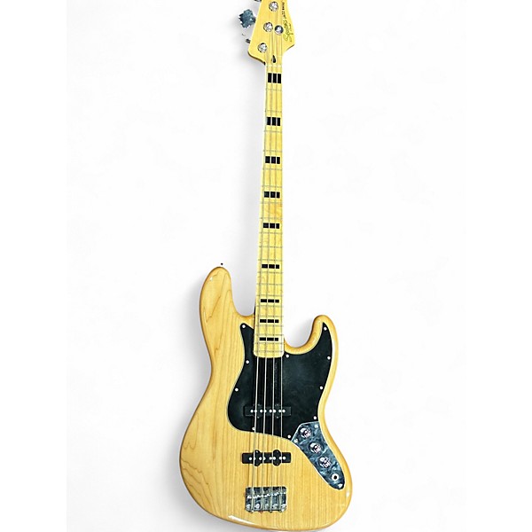 Used Squire jazz bass Natural Electric Bass Guitar