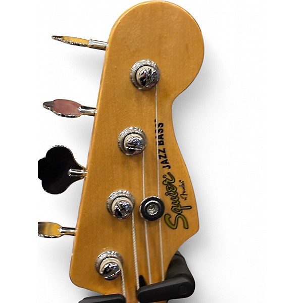 Used Squire jazz bass Natural Electric Bass Guitar