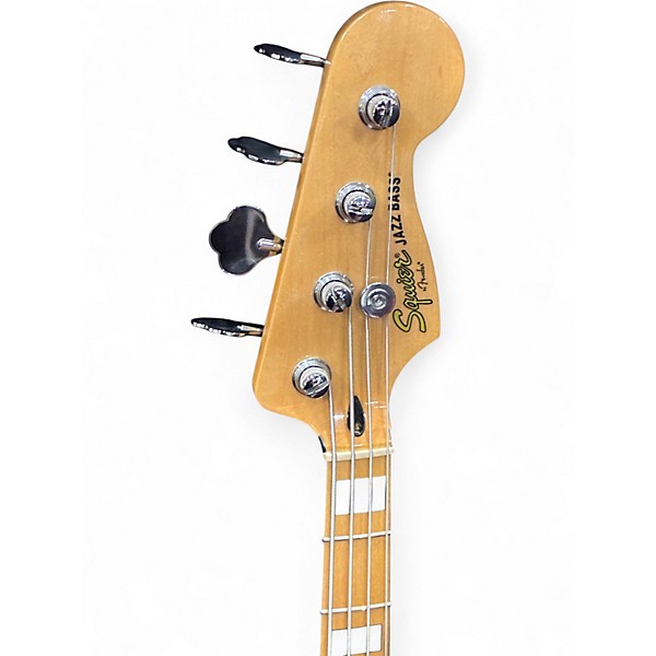 Used Squire jazz bass Natural Electric Bass Guitar