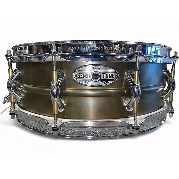 Used Pearl 14X5.5 Sensitone Snare Brass Drum