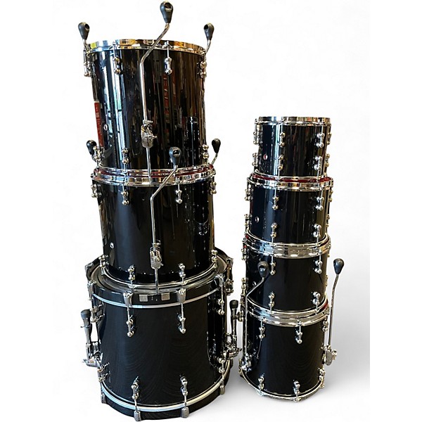 Used Pearl 7 Piece Reference Pure Black Drum Kit