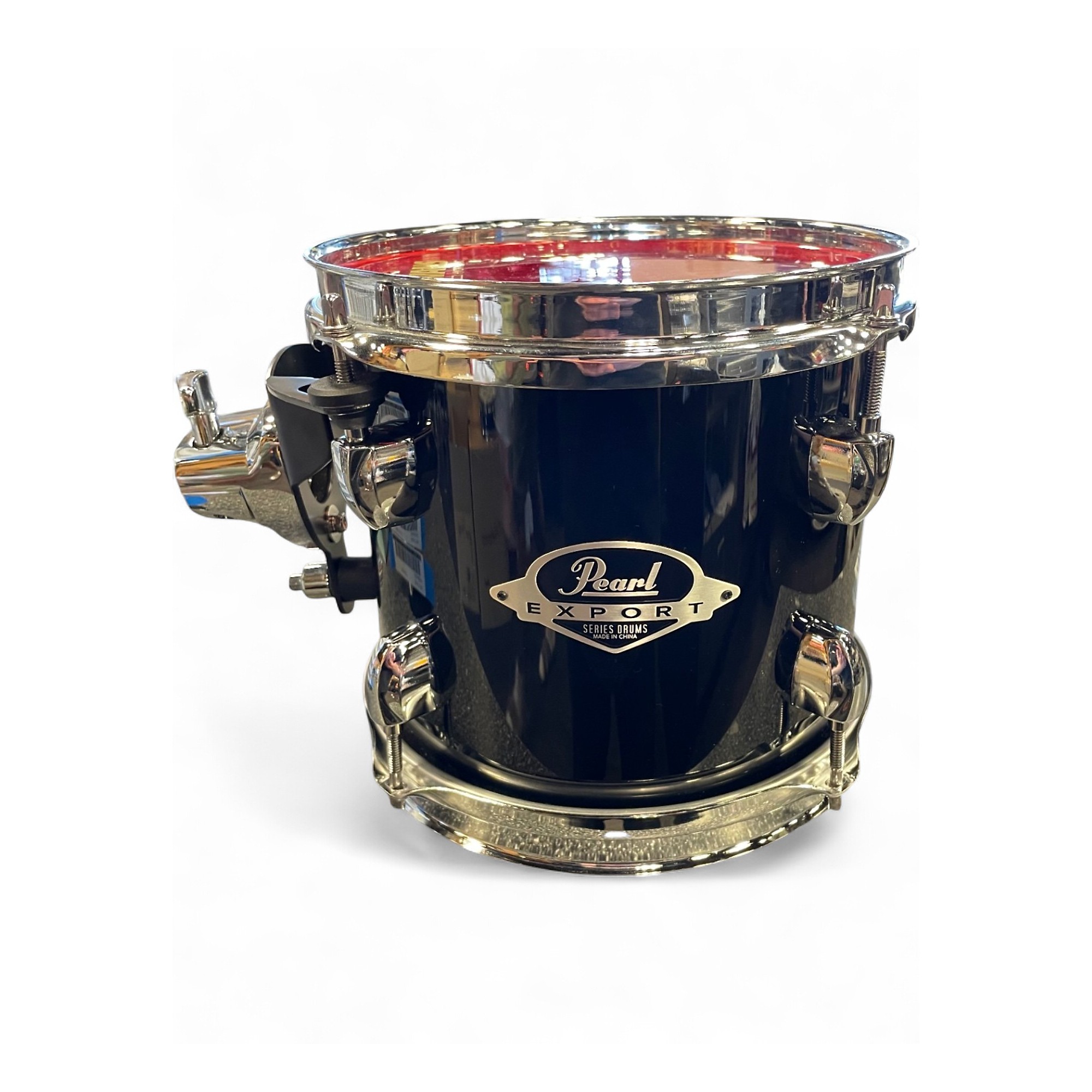 Used Pearl 8X7 Export Series Mounted Tom Black Drum Black 89