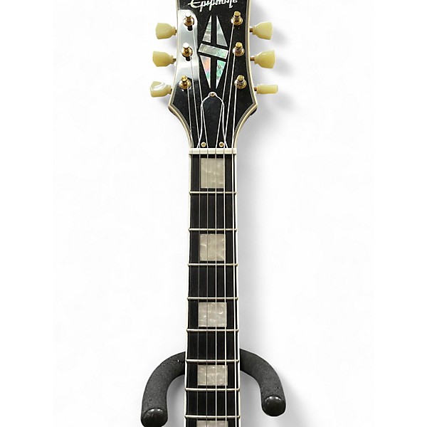 Used Epiphone SG Custom Left Handed Black and Gold Solid Body Electric Guitar