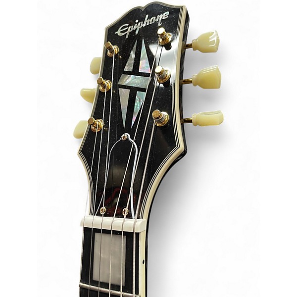 Used Epiphone SG Custom Left Handed Black and Gold Solid Body Electric Guitar