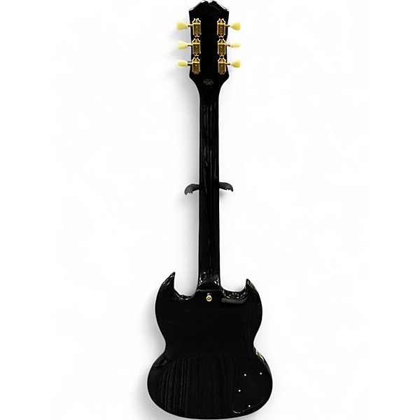 Used Epiphone SG Custom Left Handed Black and Gold Solid Body Electric Guitar