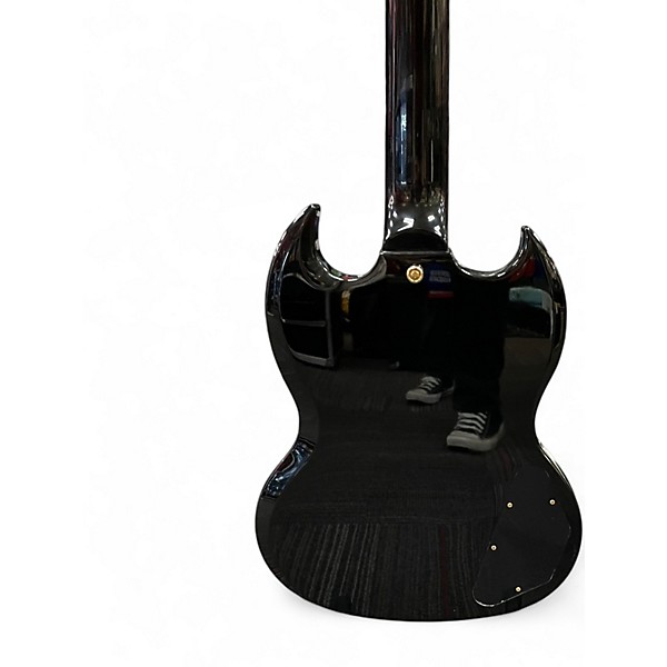 Used Epiphone SG Custom Left Handed Black and Gold Solid Body Electric Guitar