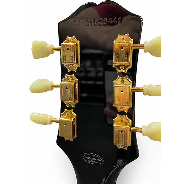Used Epiphone SG Custom Left Handed Black and Gold Solid Body Electric Guitar