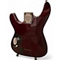 Used Schecter Guitar Research Damien Elite 6 Crimson Red Trans Solid Body Electric Guitar